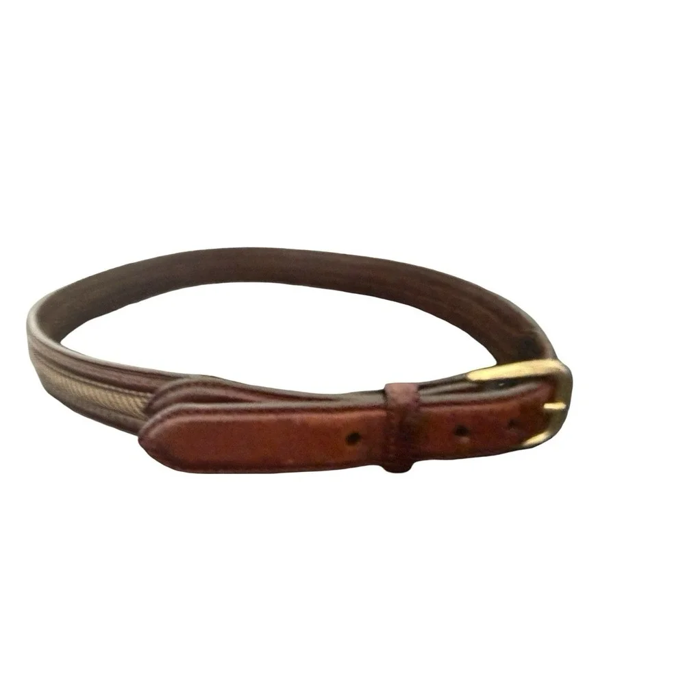 Brighton Mens Brown Leather Belt P2707 Size 34 Silver Buckle classic